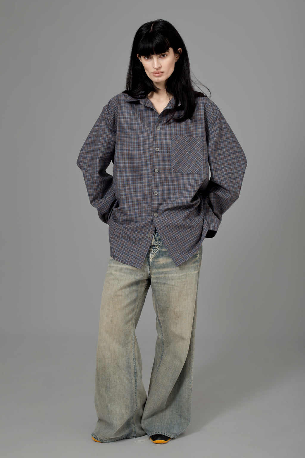 LIGHT GREY WOOL SHIRT
