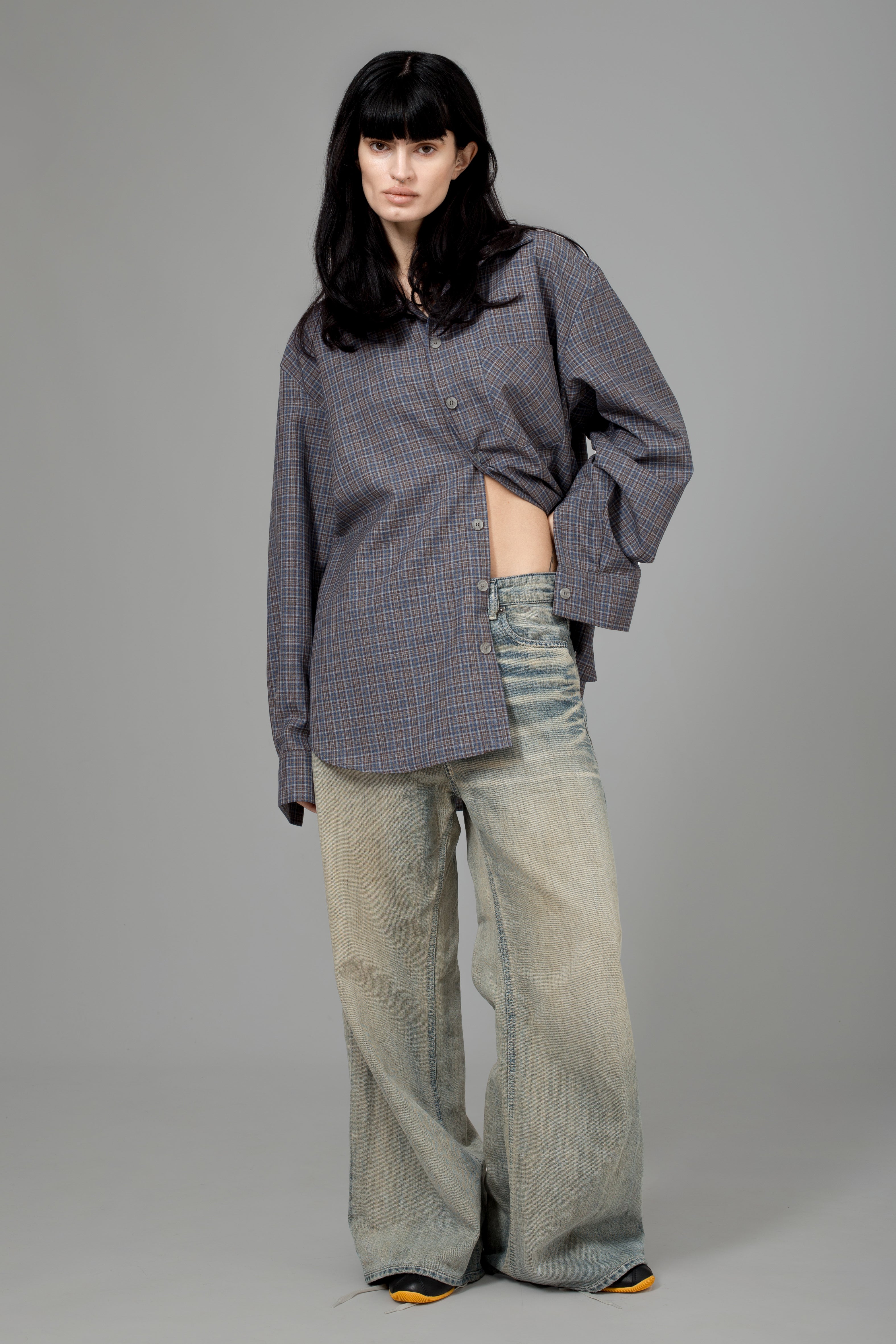 LIGHT GREY WOOL SHIRT