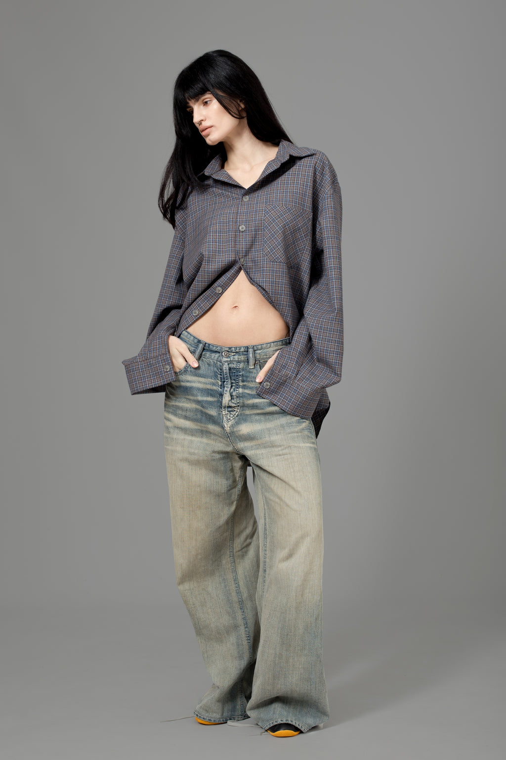 LIGHT GREY WOOL SHIRT