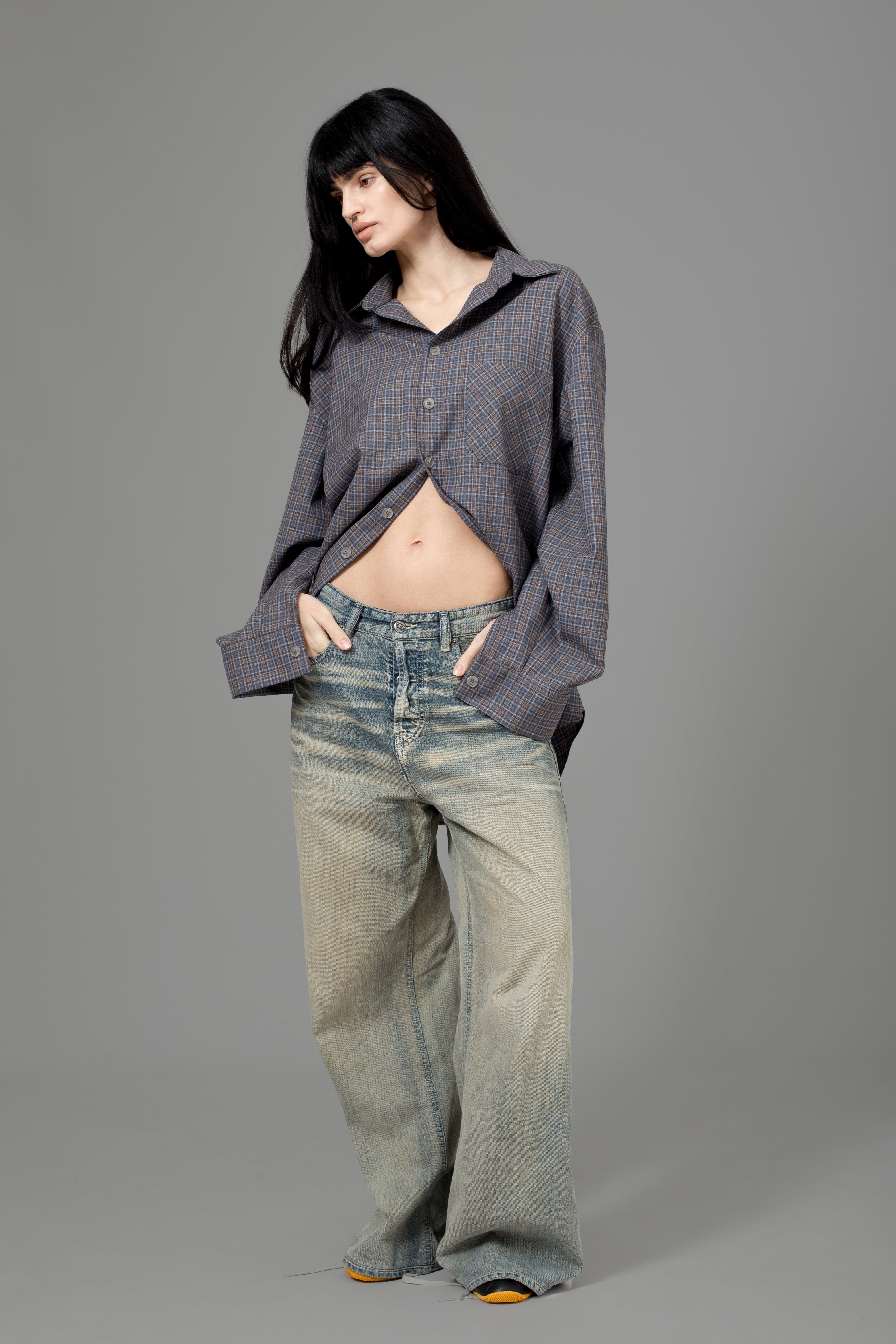 LIGHT GREY WOOL SHIRT