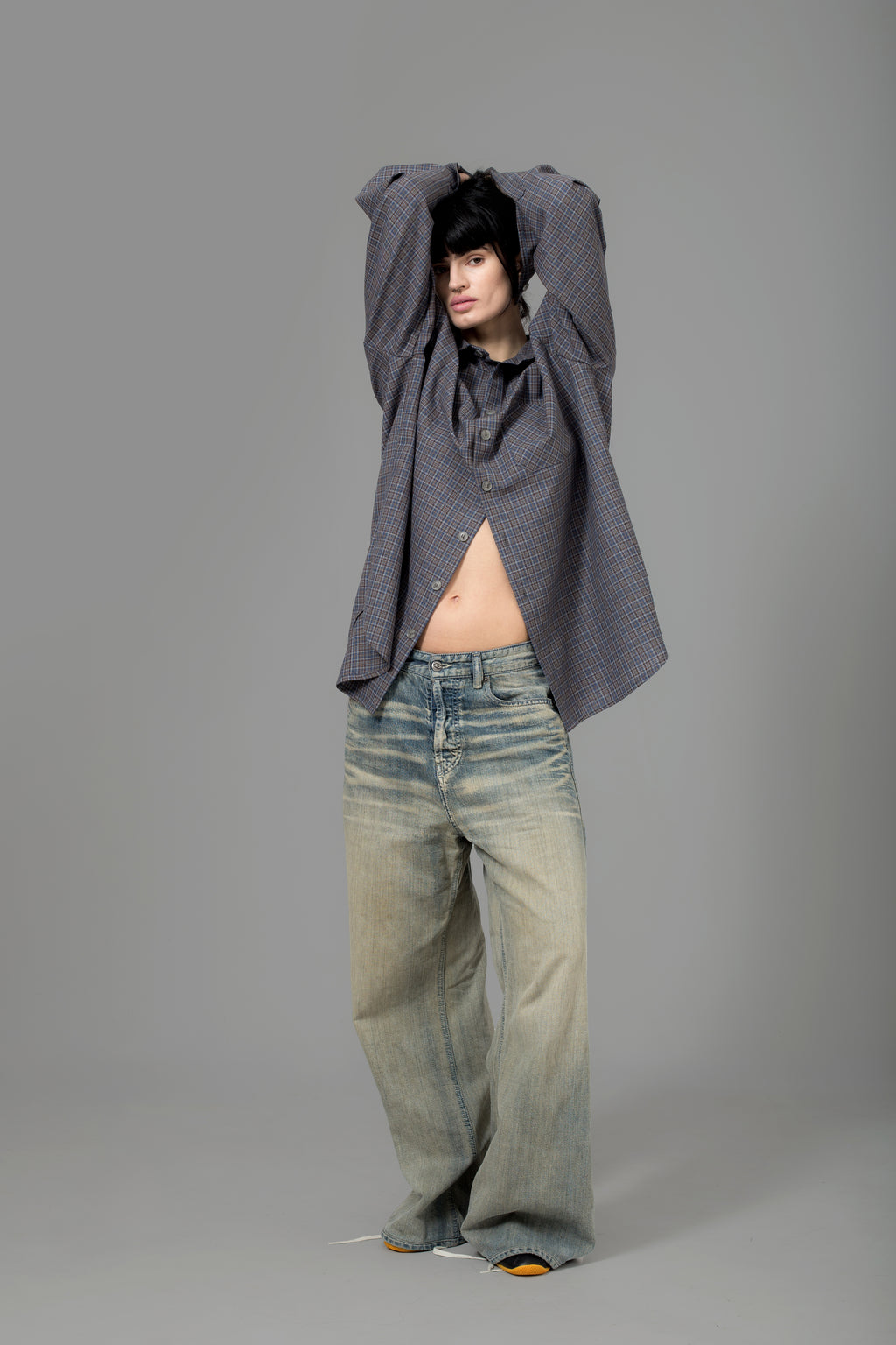 LIGHT GREY WOOL SHIRT