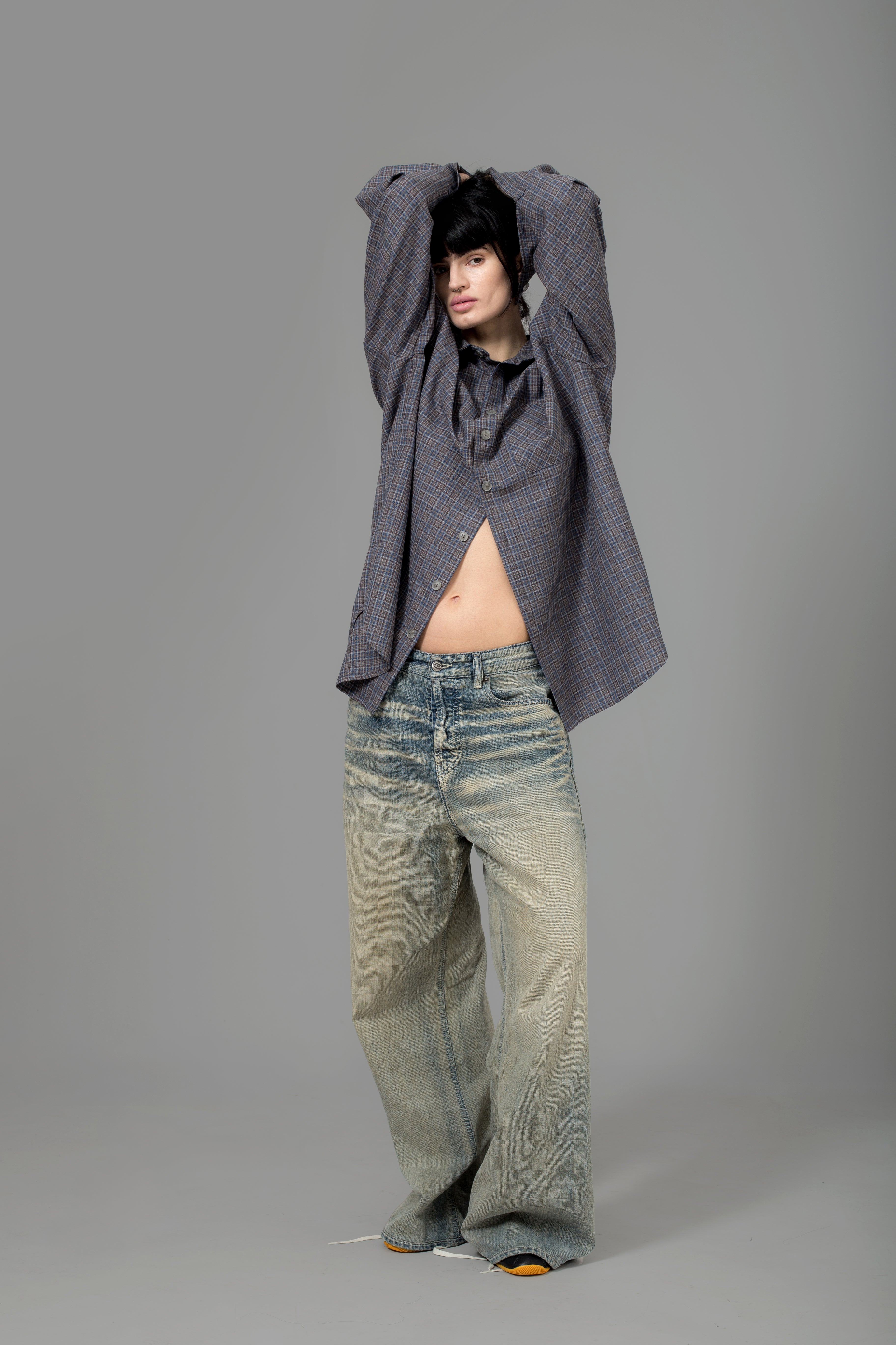 LIGHT GREY WOOL SHIRT