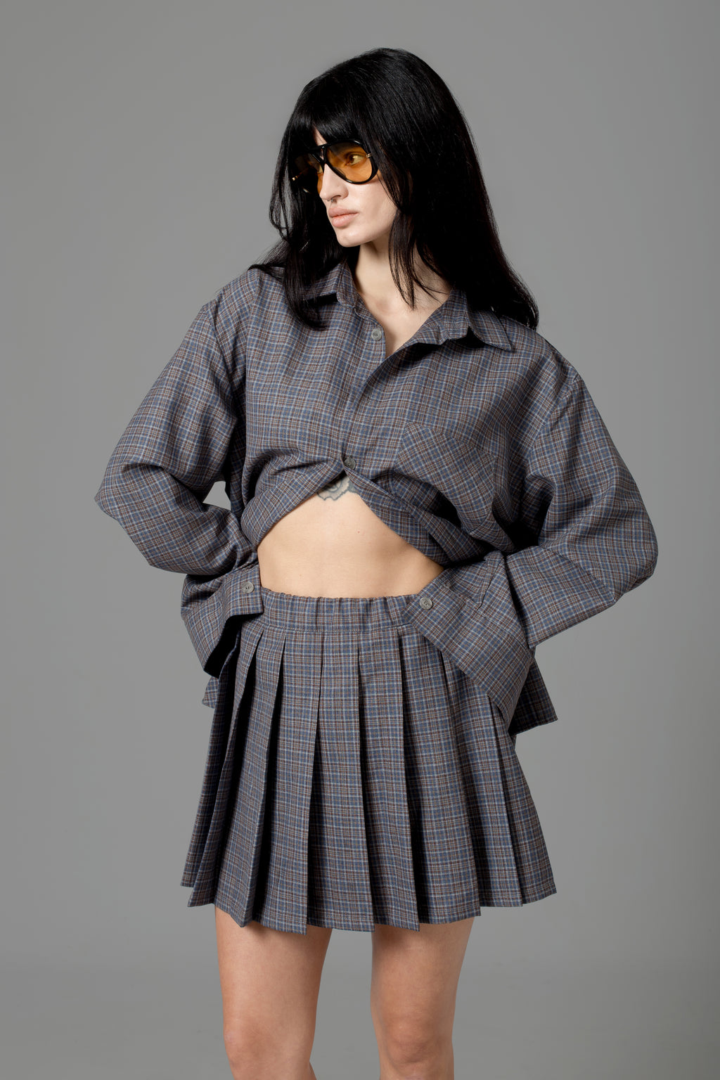 LIGHT GREY MINI SKIRT
