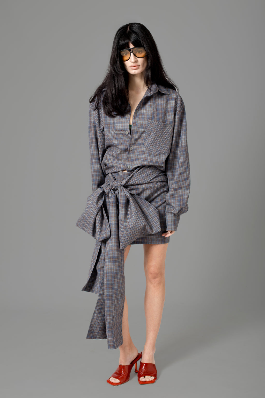 LIGHT GREY WOOL SHIRT