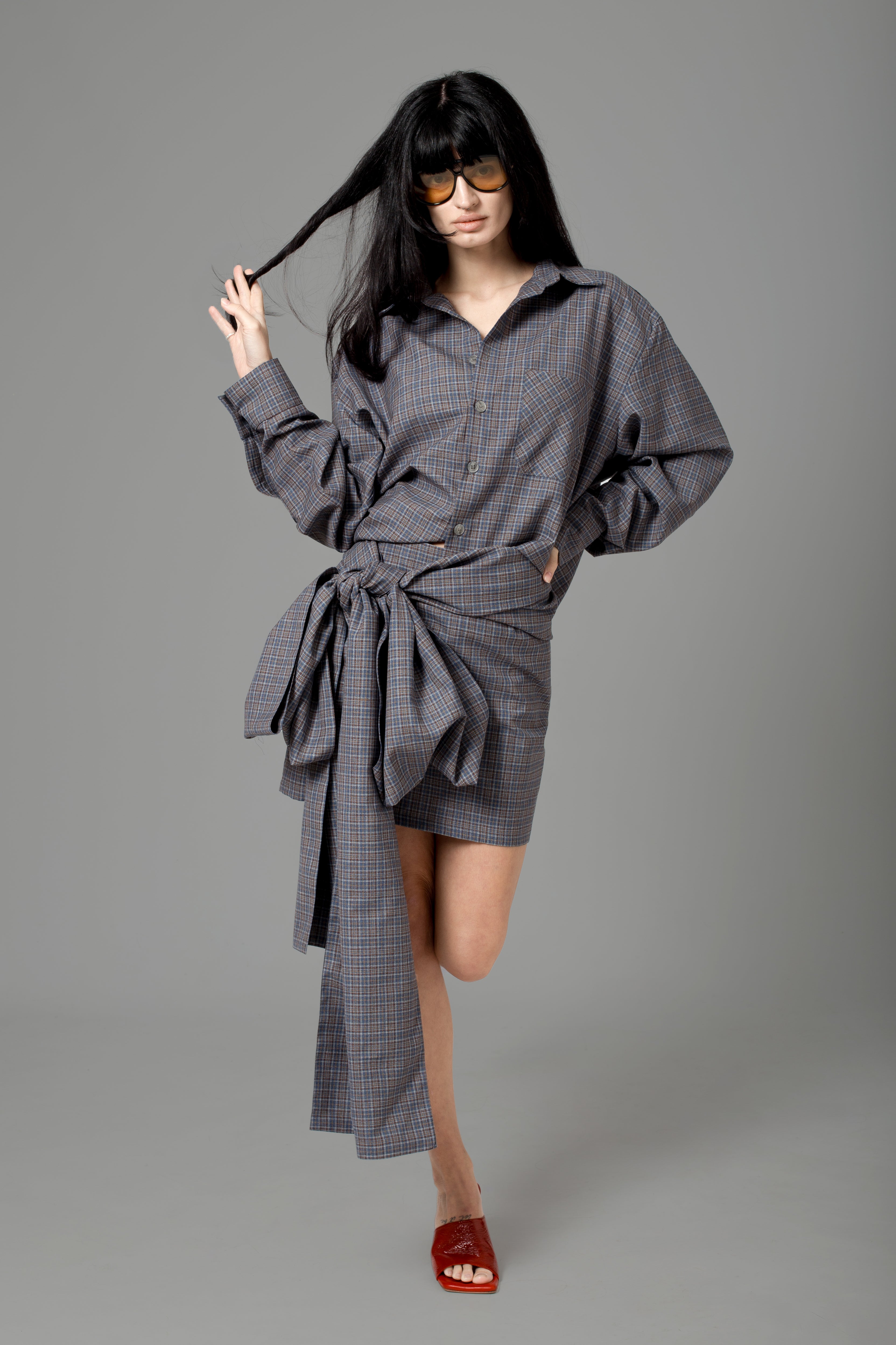 LIGHT GREY WOOL SHIRT