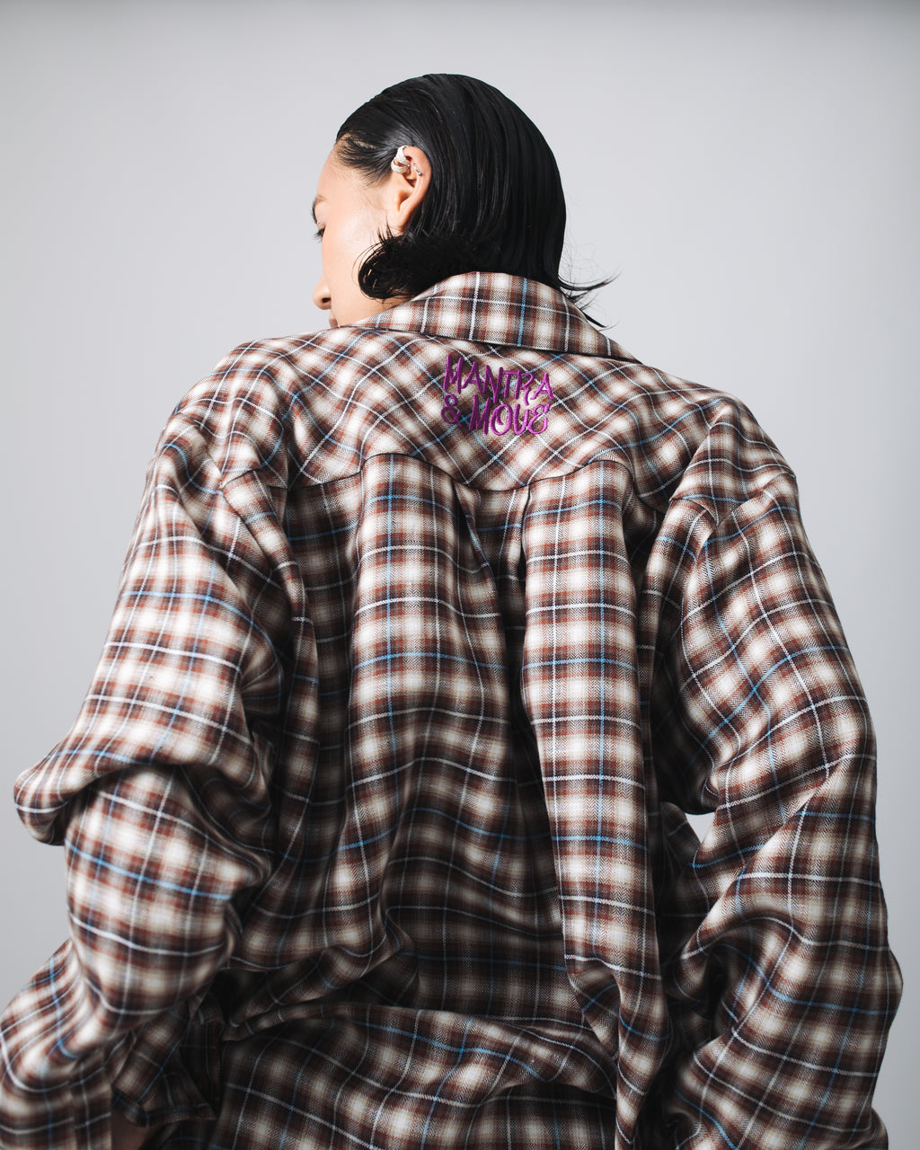 BROWN COTTON & LINEN SHIRT