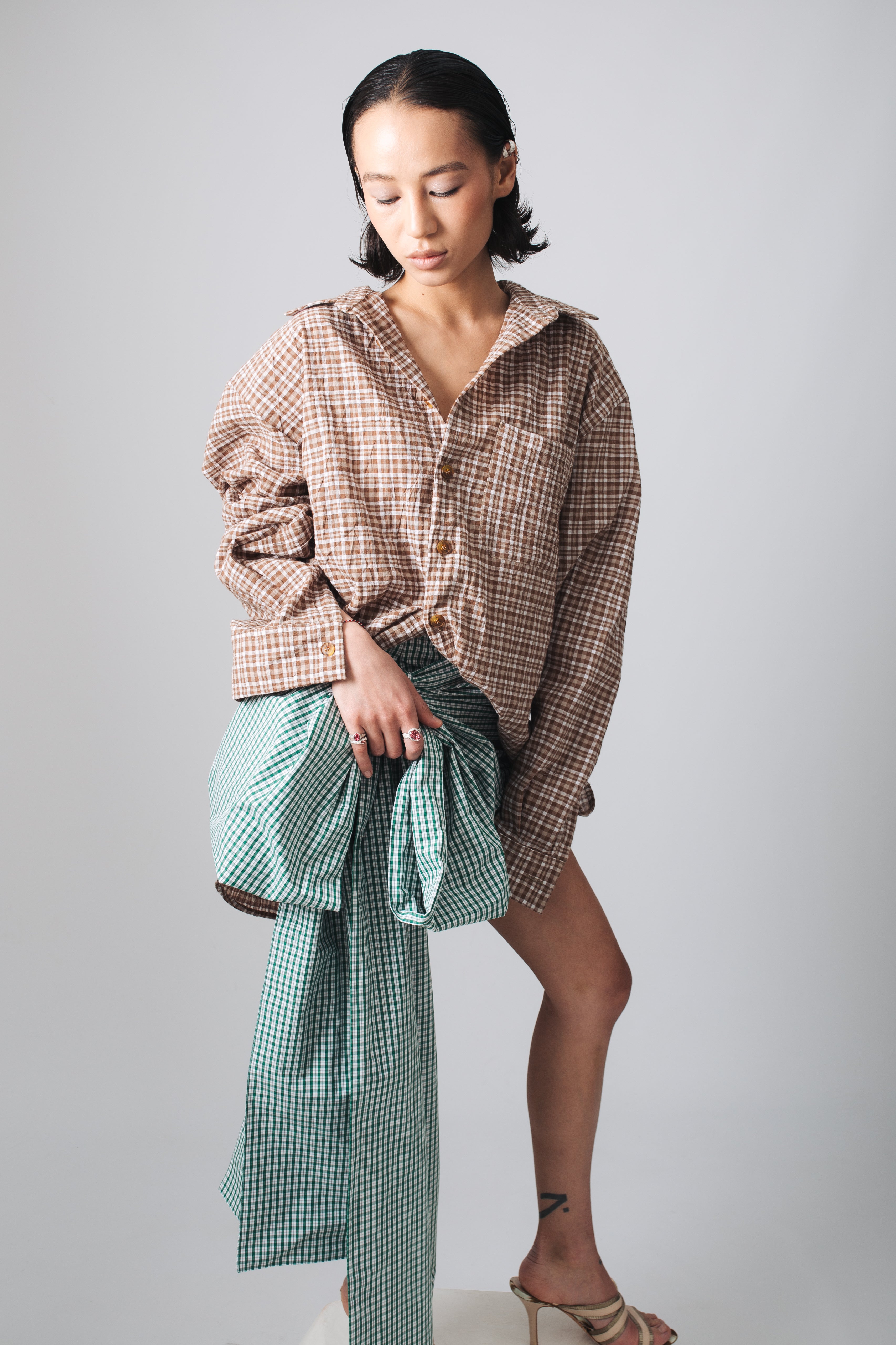 BEIGE COTTON SHIRT