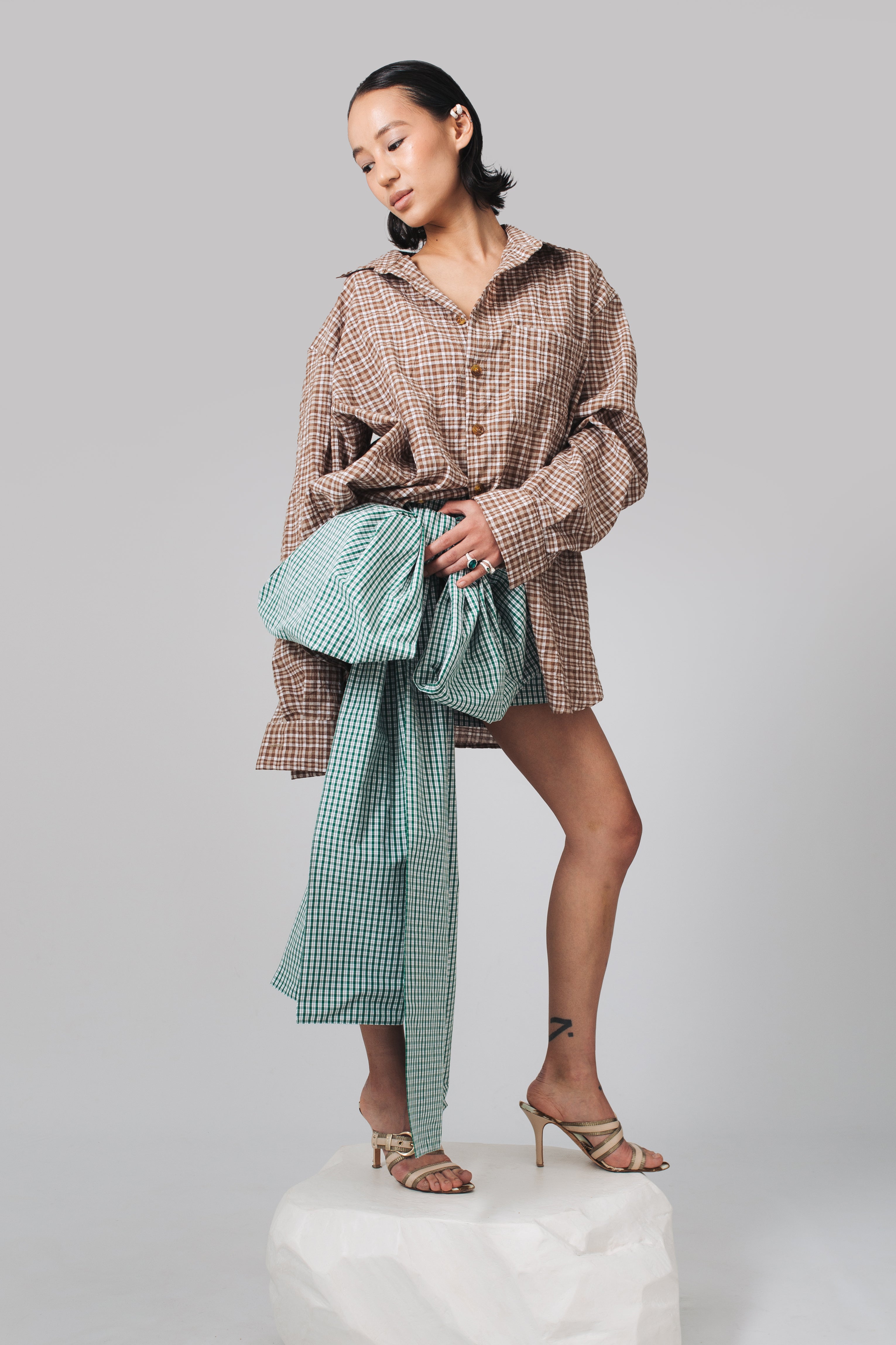 BEIGE COTTON SHIRT