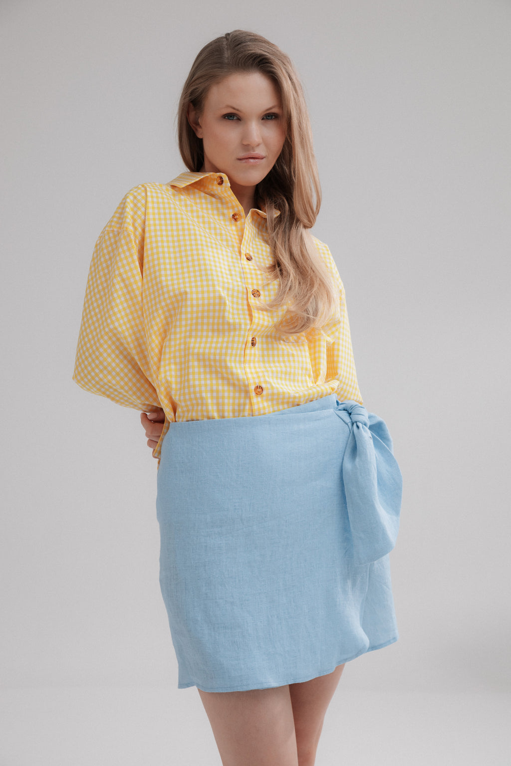 YELLOW COTTON SIGNATURE SHIRT